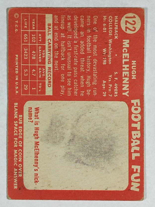 1958 Topps #122 Hugh McElhenny (VG)