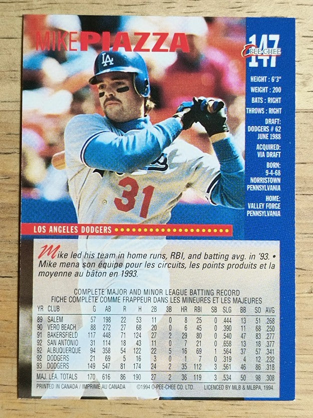 1994 O-Pee-Chee #147 Mike Piazza