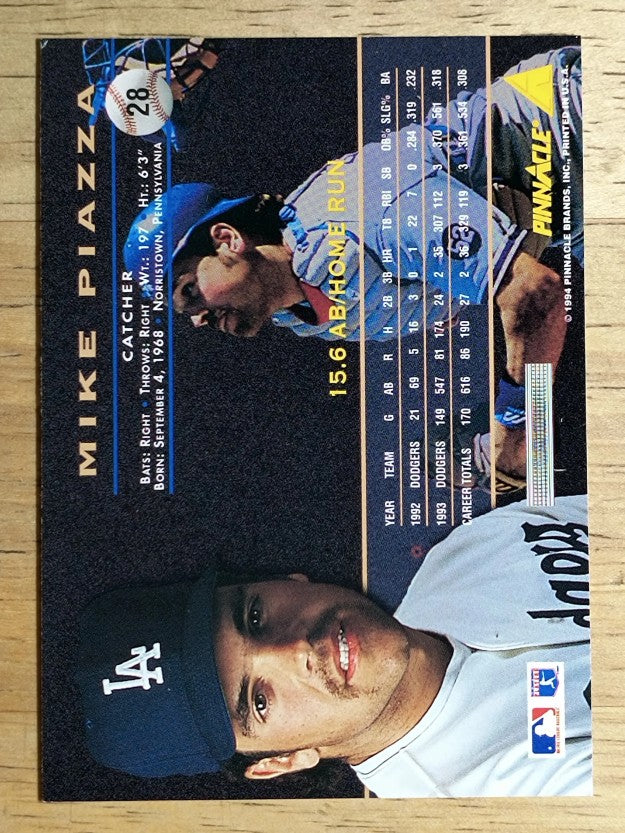 1994 Pinnacle #28 Mike Piazza