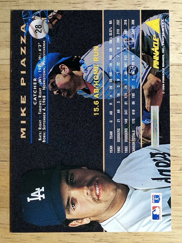 1994 Pinnacle #28 Mike Piazza