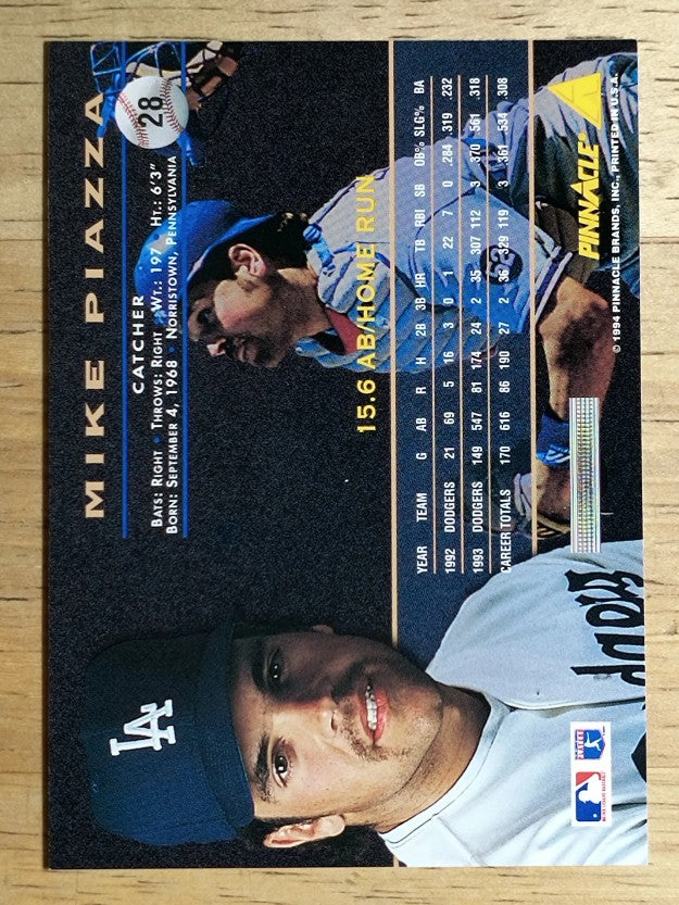 1994 Pinnacle #28 Mike Piazza
