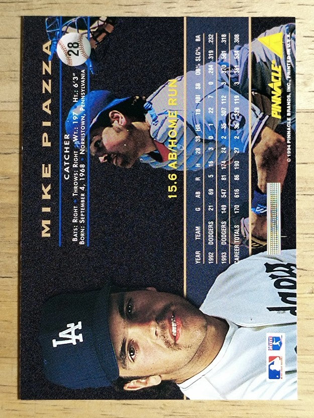 1994 Pinnacle #28 Mike Piazza
