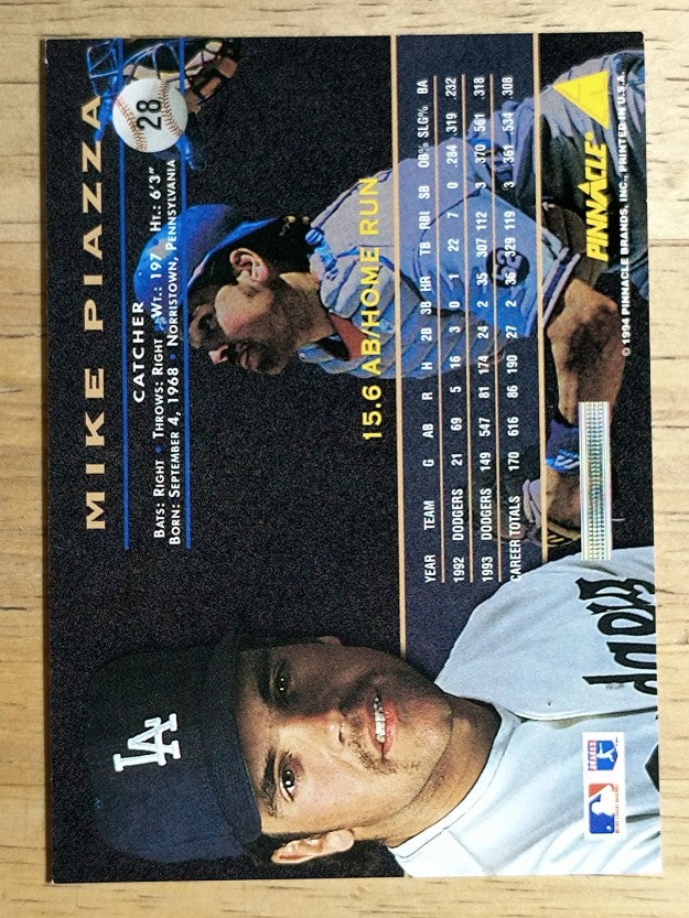 1994 Pinnacle #28 Mike Piazza