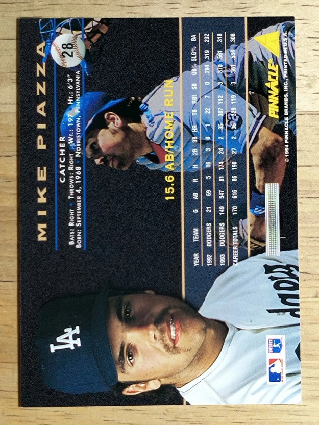 1994 Pinnacle #28 Mike Piazza