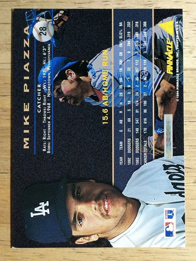 1994 Pinnacle #28 Mike Piazza