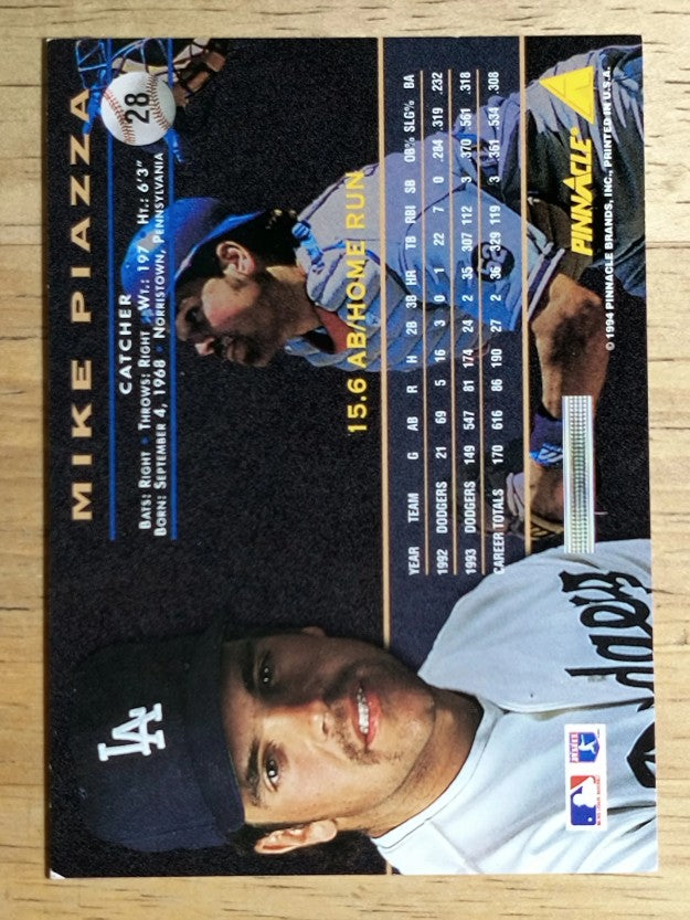1994 Pinnacle #28 Mike Piazza