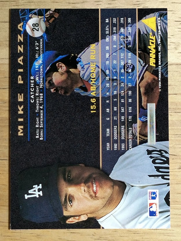 1994 Pinnacle #28 Mike Piazza