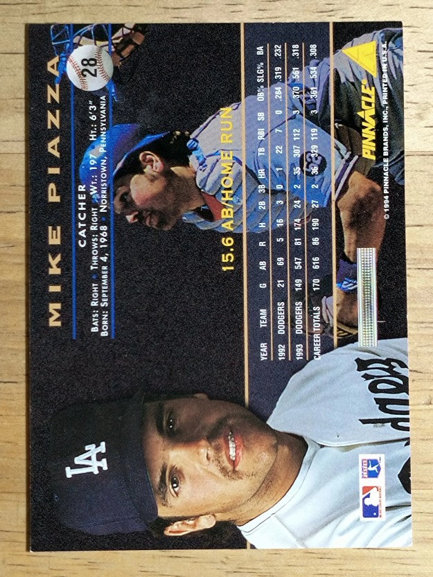 1994 Pinnacle #28 Mike Piazza