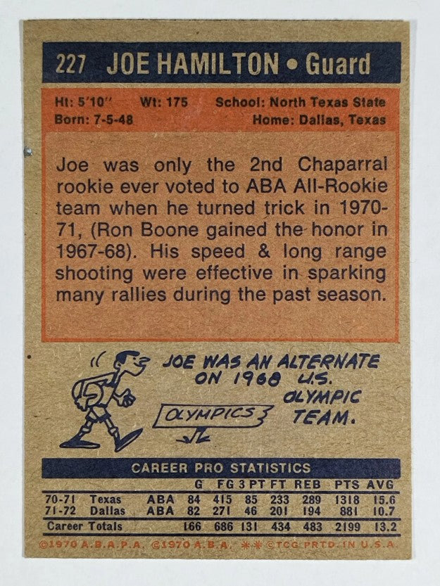 1972-73 Topps #227 Joe Hamilton (EXMT)