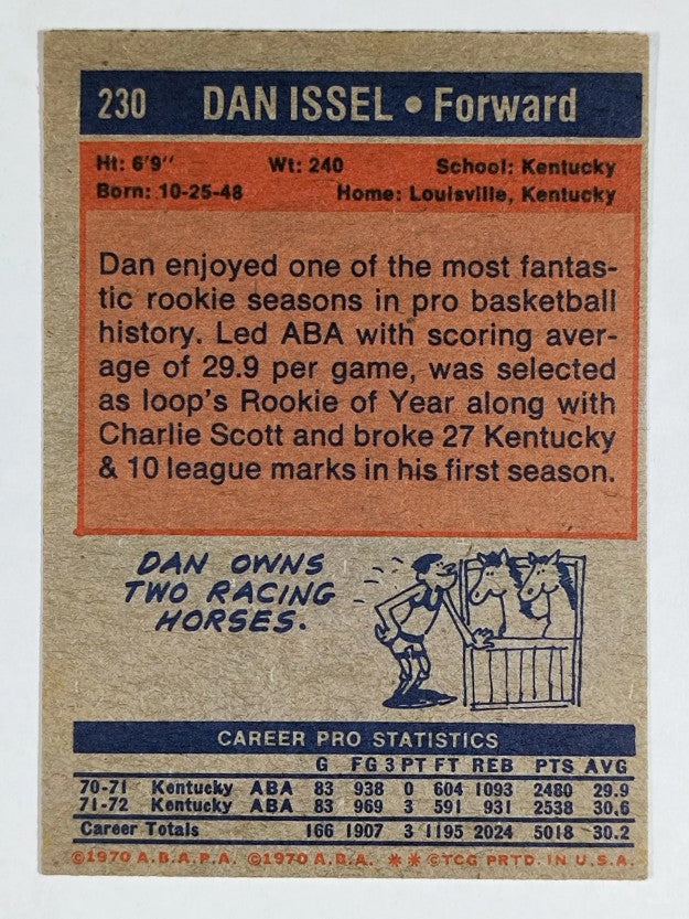1972-73 Topps #230 Dan Issel (NM)