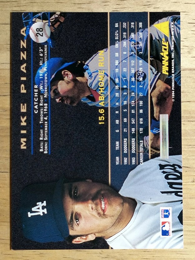 1994 Pinnacle #28 Mike Piazza