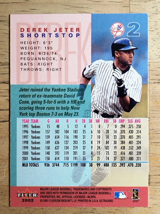 2002 Ultra #2 Derek Jeter