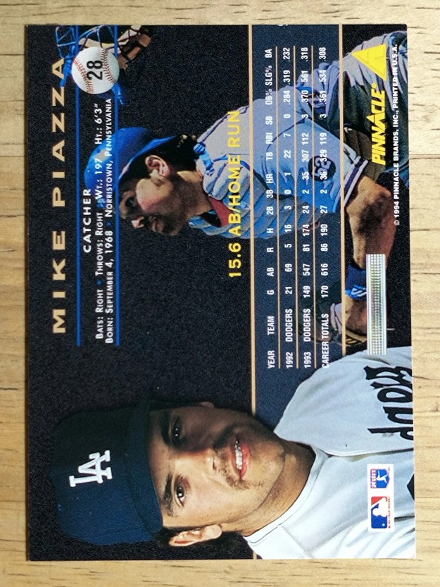 1994 Pinnacle #28 Mike Piazza