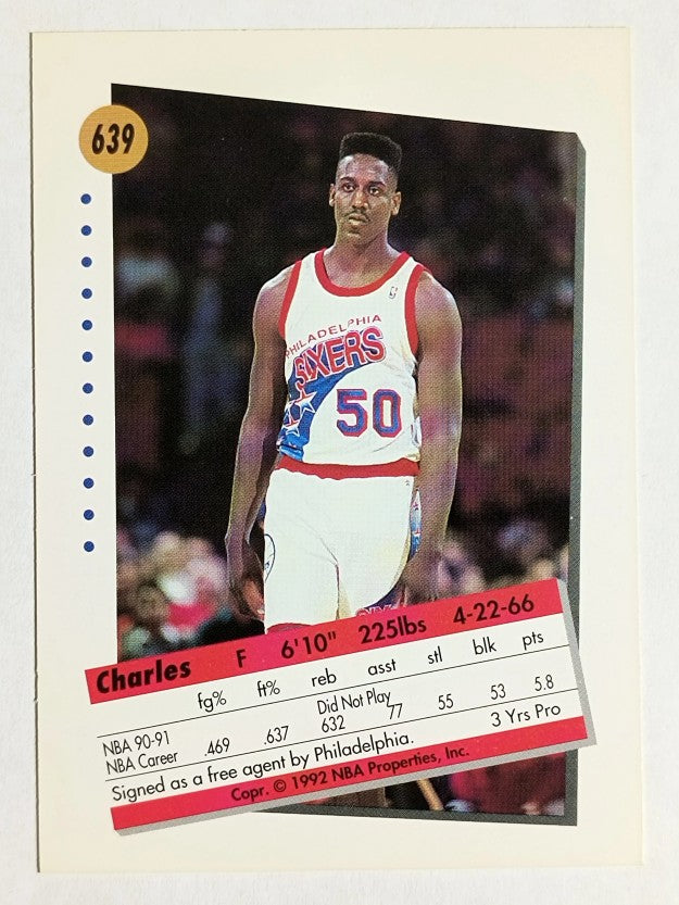 1991-92 SkyBox #639 Charles Shackleford
