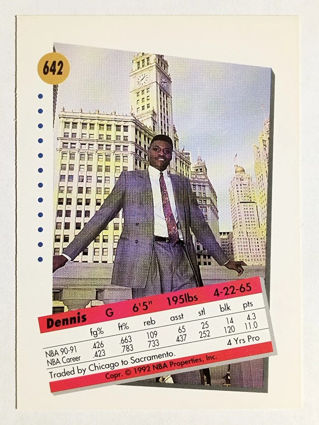 1991-92 SkyBox #642 Dennis Hopson