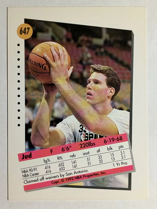 1991-92 SkyBox #647 Jud Buechler