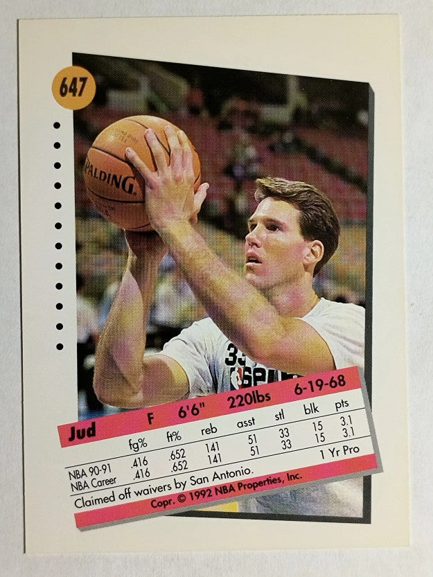 1991-92 SkyBox #647 Jud Buechler