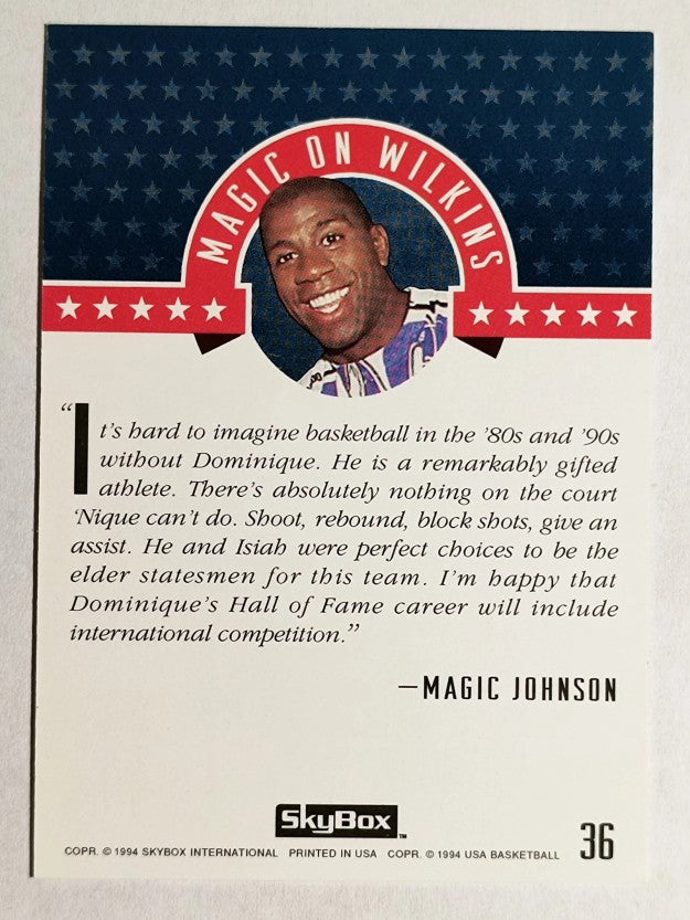 1994 SkyBox USA #36 Dominique Wilkins/Magic On