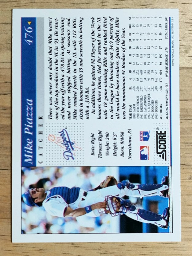 1994 Score #476 Mike Piazza