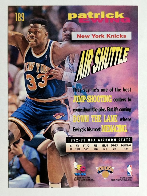 1993-94 Stadium Club #189 Patrick Ewing FF