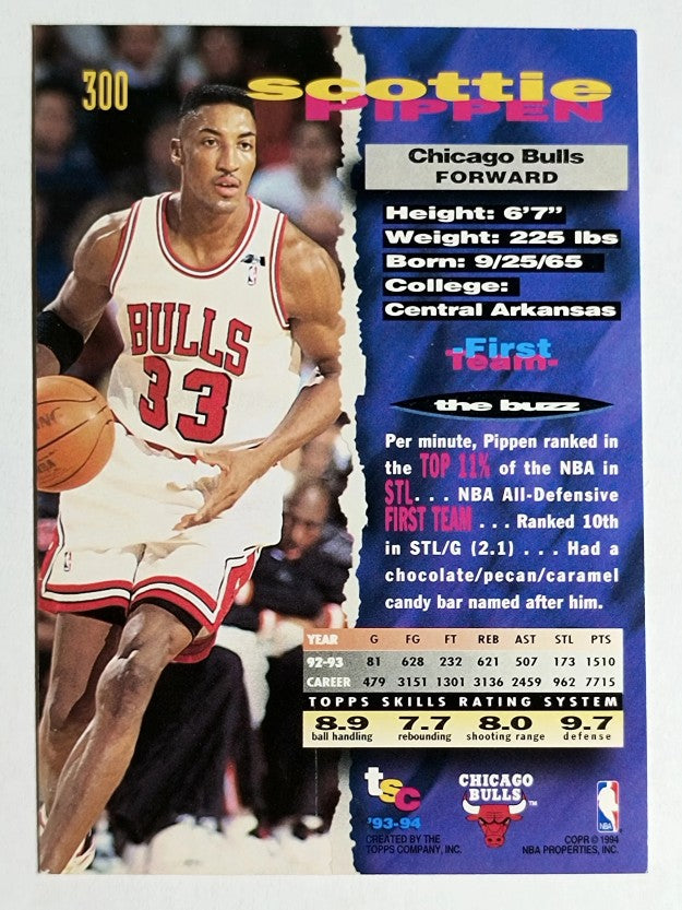 1993-94 Stadium Club #300 Scottie Pippen (NM)