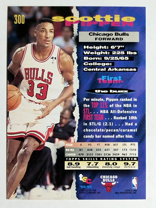 1993-94 Stadium Club #300 Scottie Pippen