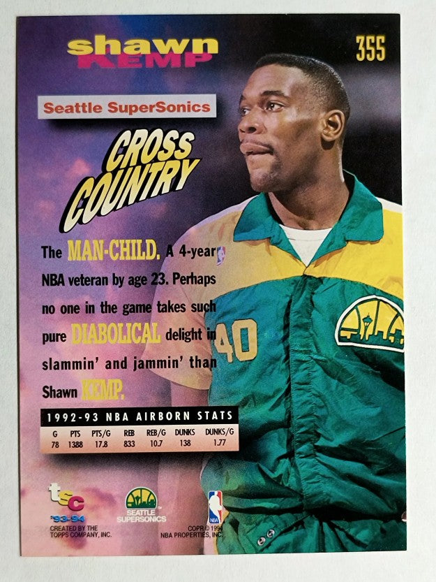 1993-94 Stadium Club #355 Shawn Kemp FF