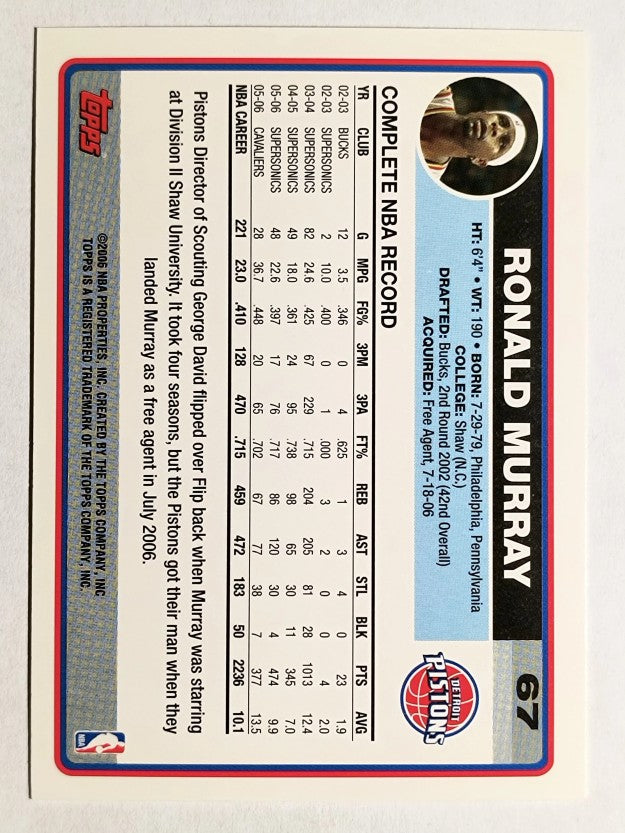 2006-07 Topps #67 Flip Murray