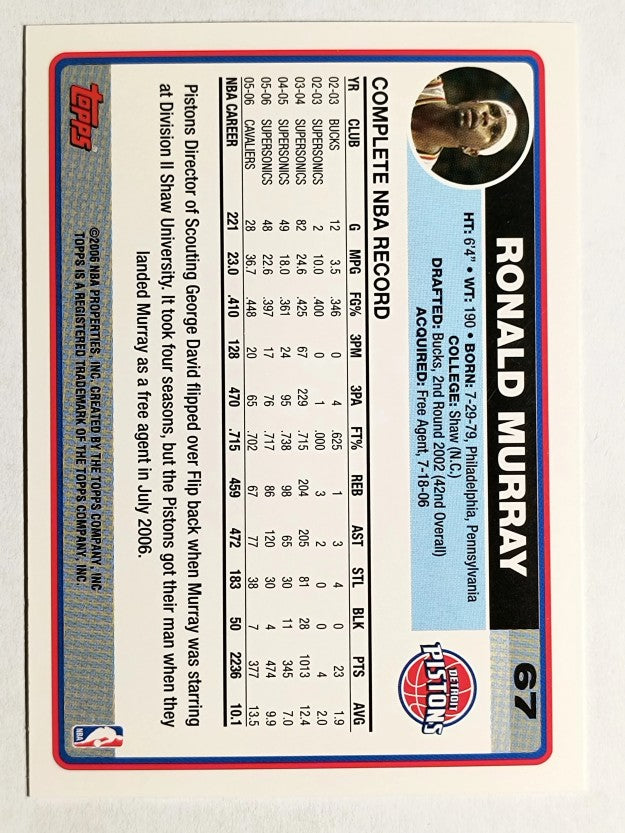 2006-07 Topps #67 Flip Murray