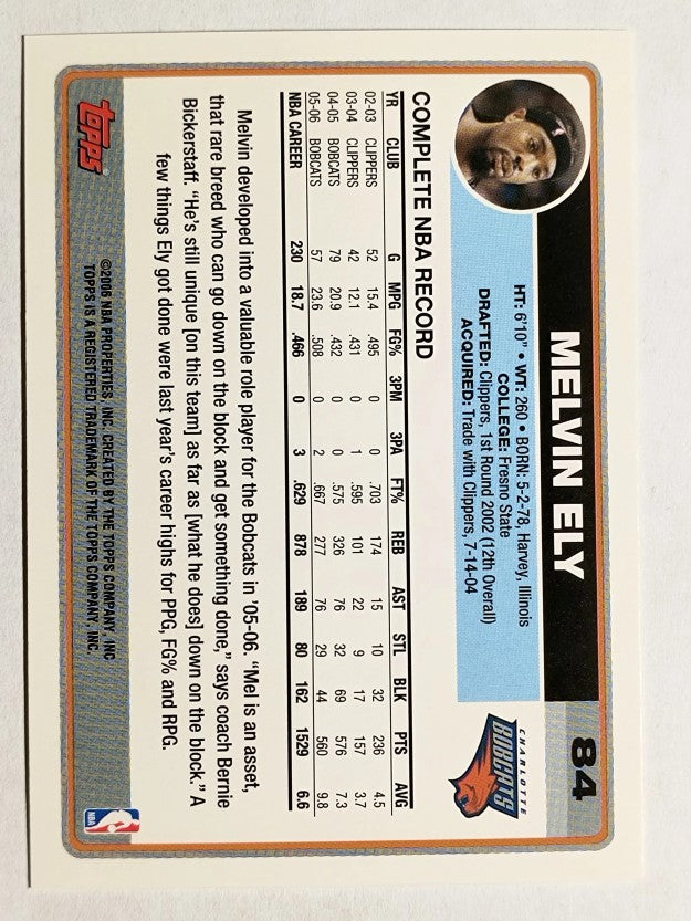 2006-07 Topps #84 Melvin Ely