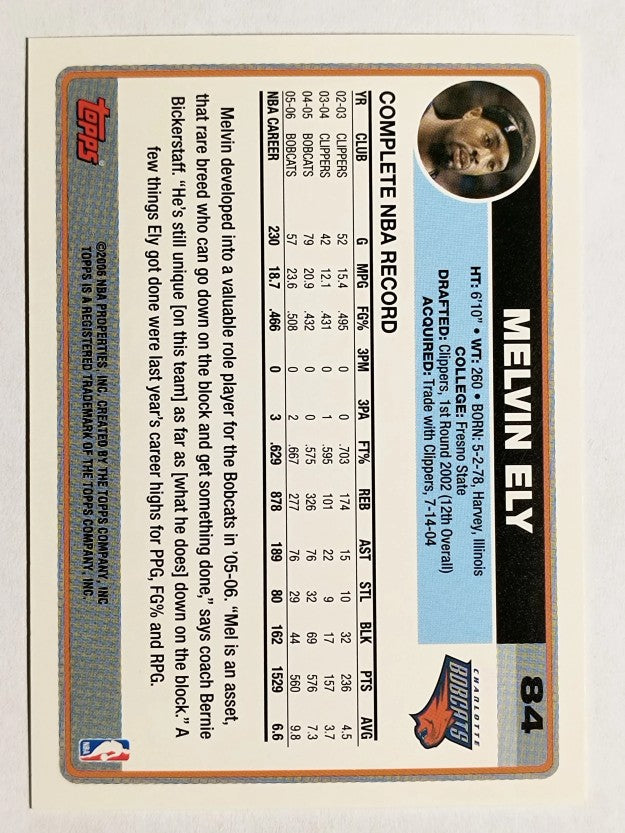 2006-07 Topps #84 Melvin Ely