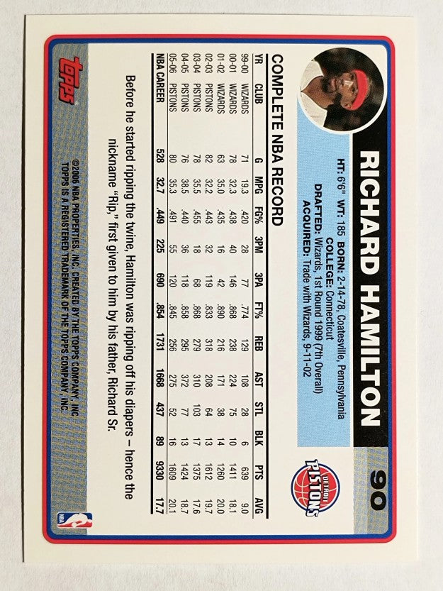 2006-07 Topps #90 Richard Hamilton