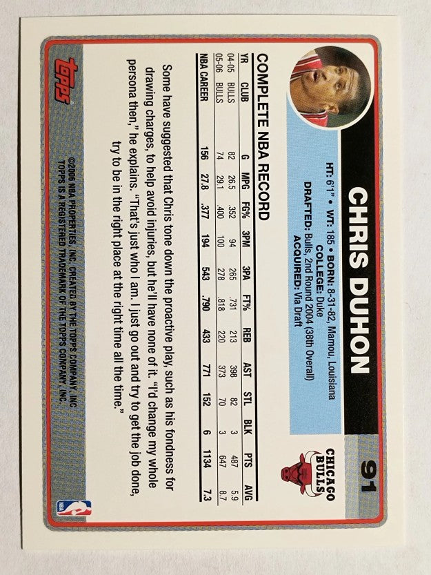 2006-07 Topps #91 Chris Duhon