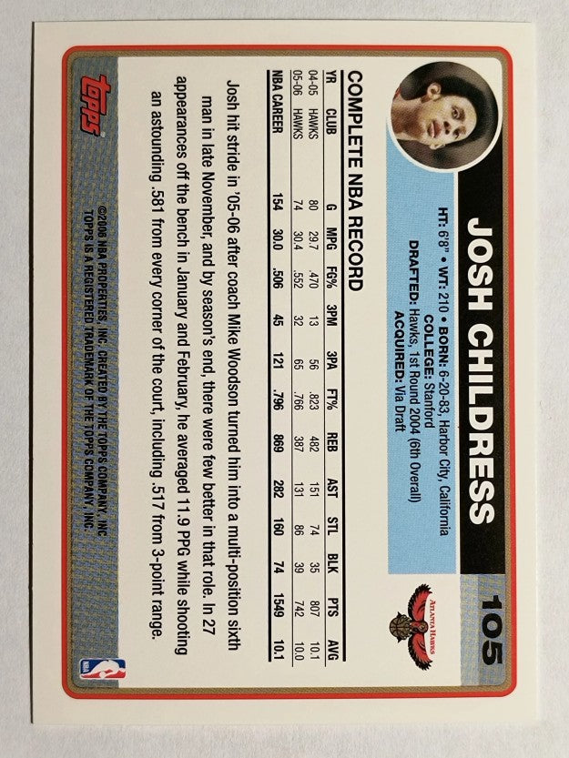 2006-07 Topps #105 Josh Childress