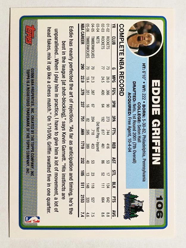 2006-07 Topps #106 Eddie Griffin