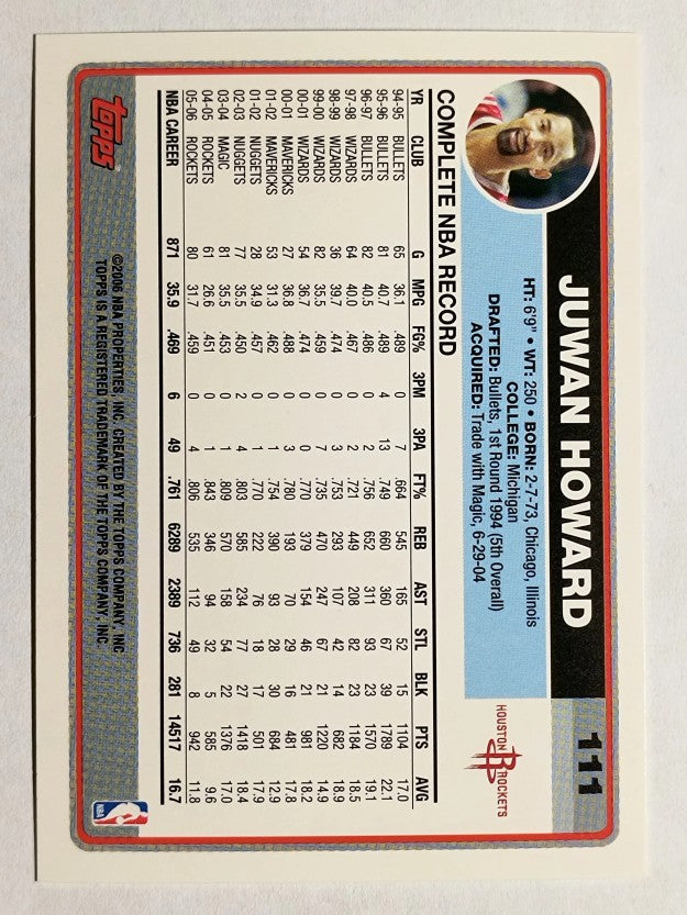 2006-07 Topps #111 Juwan Howard
