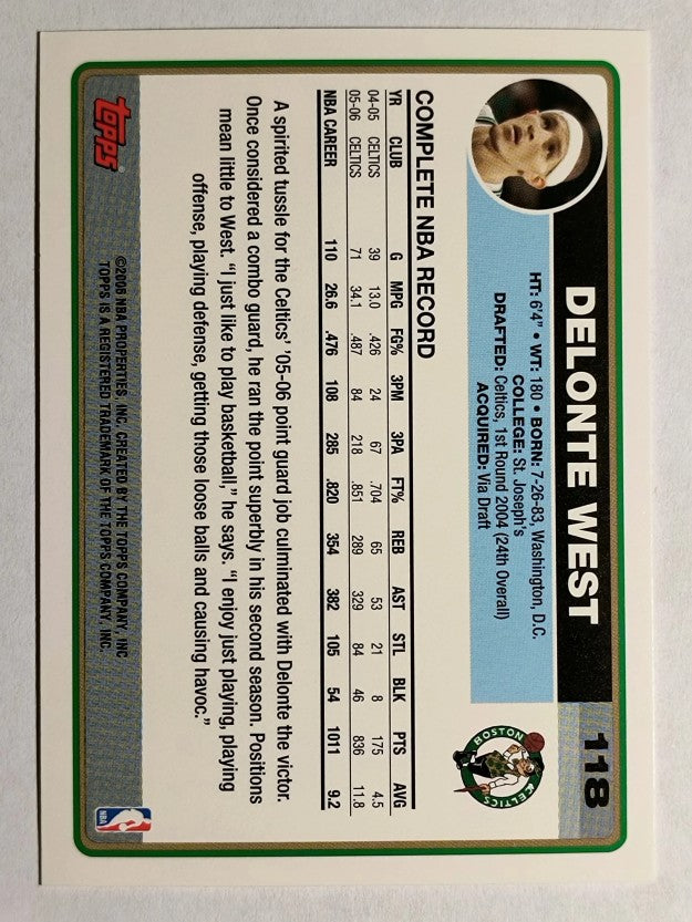 2006-07 Topps #118 Delonte West