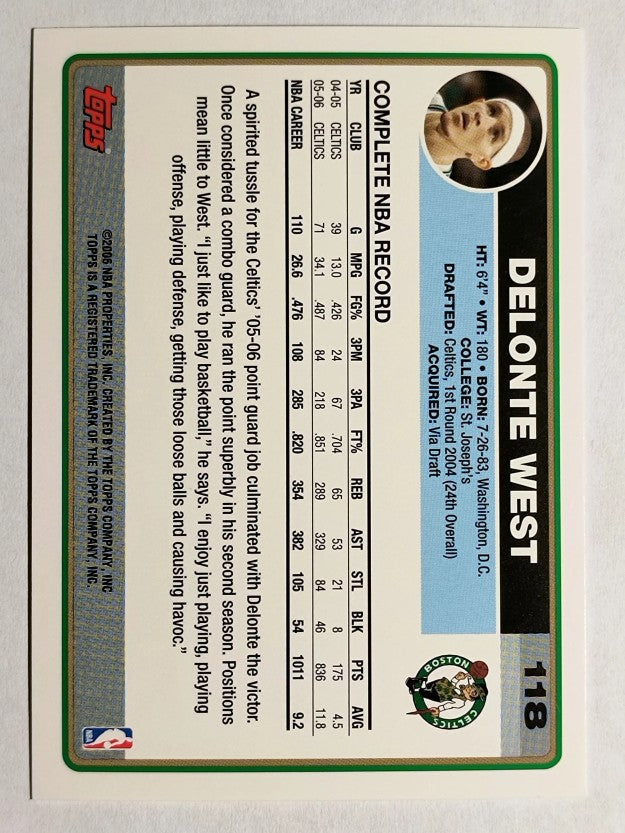 2006-07 Topps #118 Delonte West