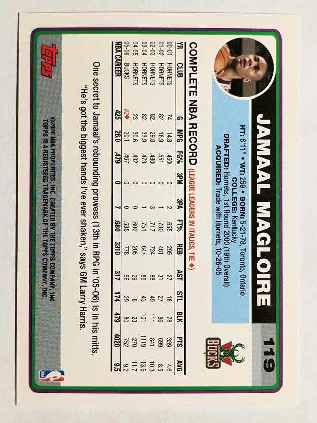 2006-07 Topps #119 Jamaal Magloire