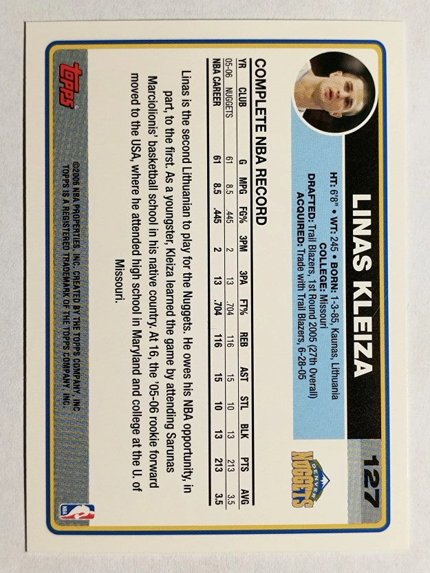 2006-07 Topps #127 Linas Kleiza