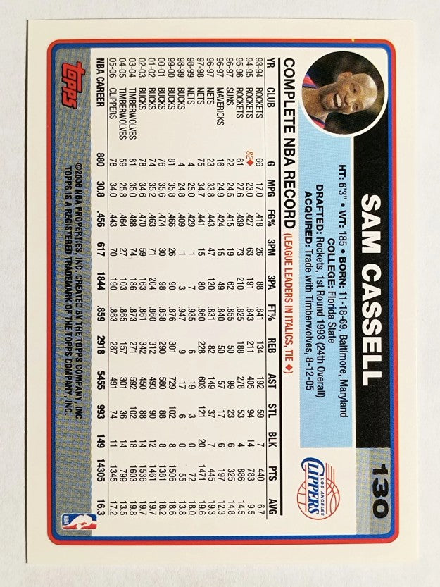 2006-07 Topps #130 Sam Cassell