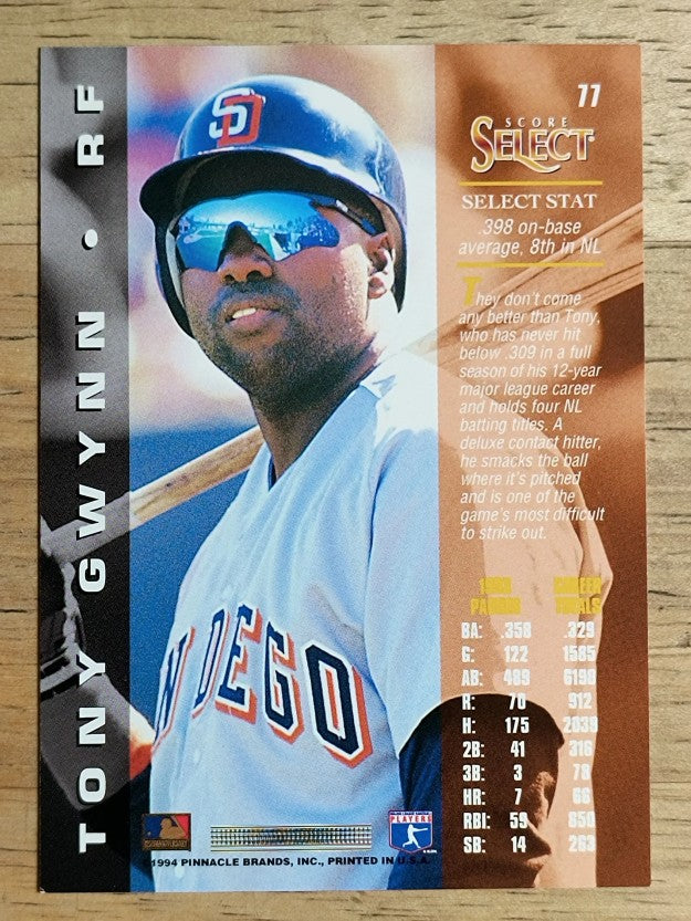 1994 Select #77 Tony Gwynn
