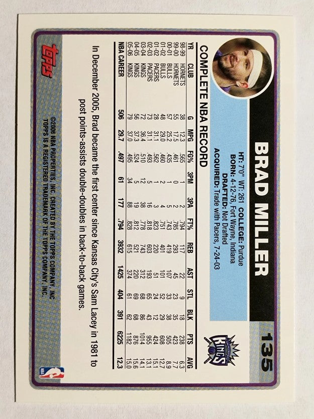 2006-07 Topps #135 Brad Miller