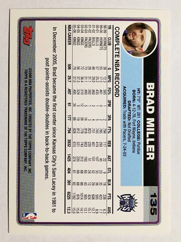 2006-07 Topps #135 Brad Miller