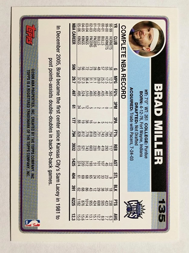 2006-07 Topps #135 Brad Miller