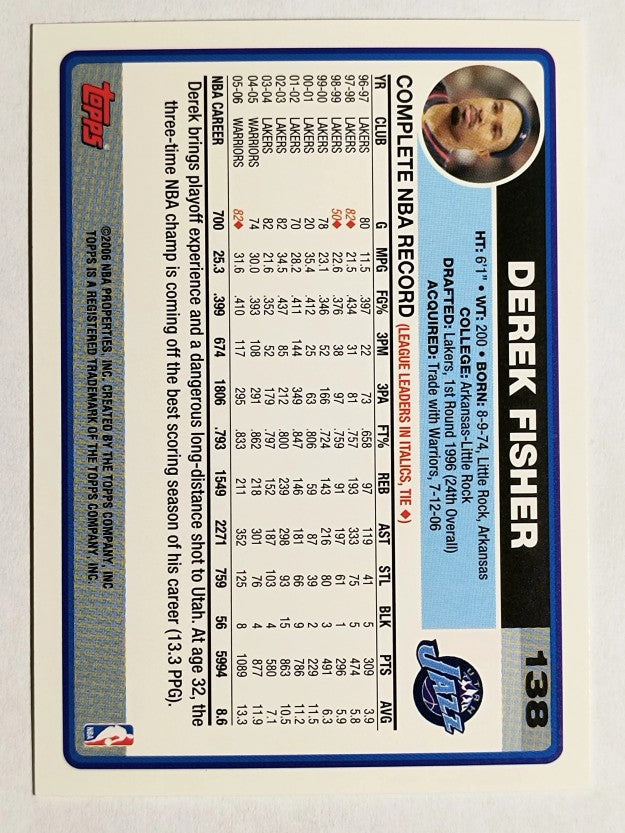 2006-07 Topps #138 Derek Fisher