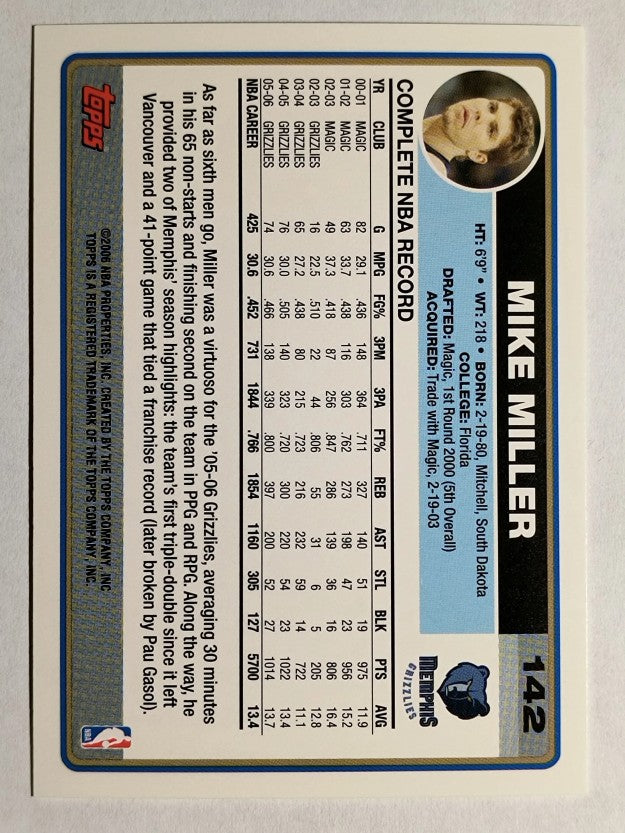 2006-07 Topps #142 Mike Miller