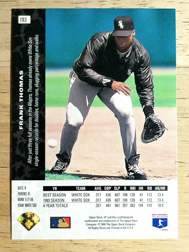 1994 SP #193 Frank Thomas