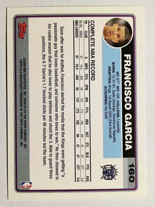 2006-07 Topps #160 Francisco Garcia