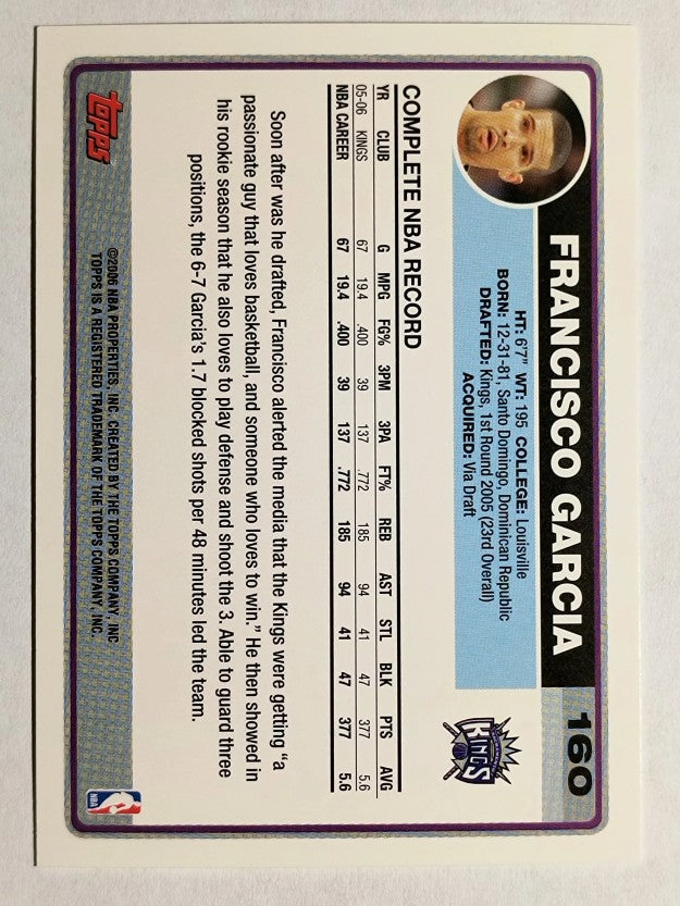 2006-07 Topps #160 Francisco Garcia